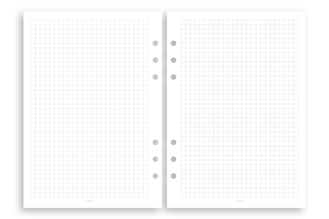 Free Printable A5 Paper 6 Hole, Dotted/Grid/Ruled Refills for